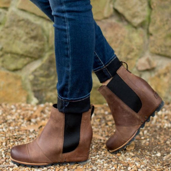 Sorel Lea Wedge Bootie Redwood - Sz 8 - HTF NWT - Picture 2 of 7